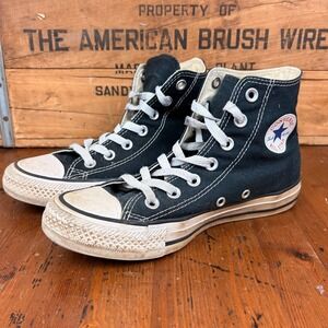 Converse Chuck Taylor All Star High Top Black Canvas Sneakers W9160 Womens 6